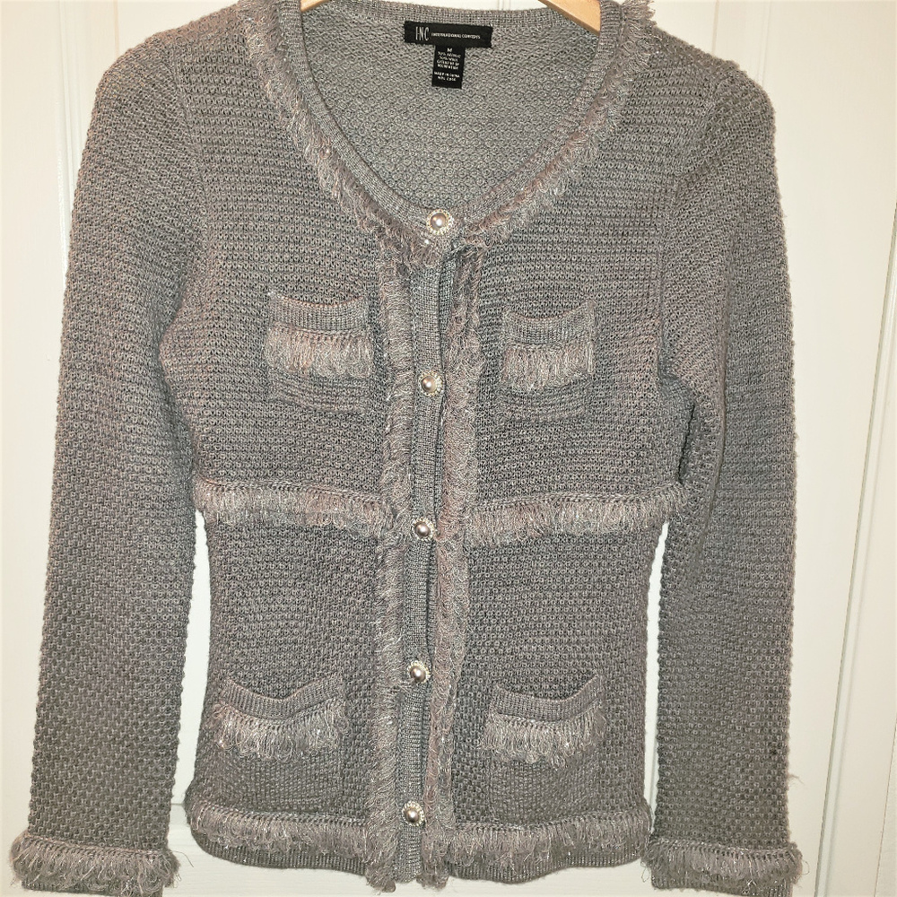 INC Wool Blend Cardigan Sweater - Picture 5 of 8